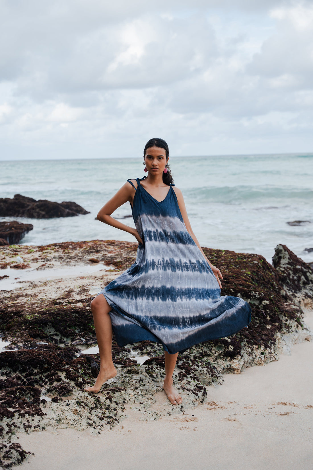 Stripey Dress - Monochrome