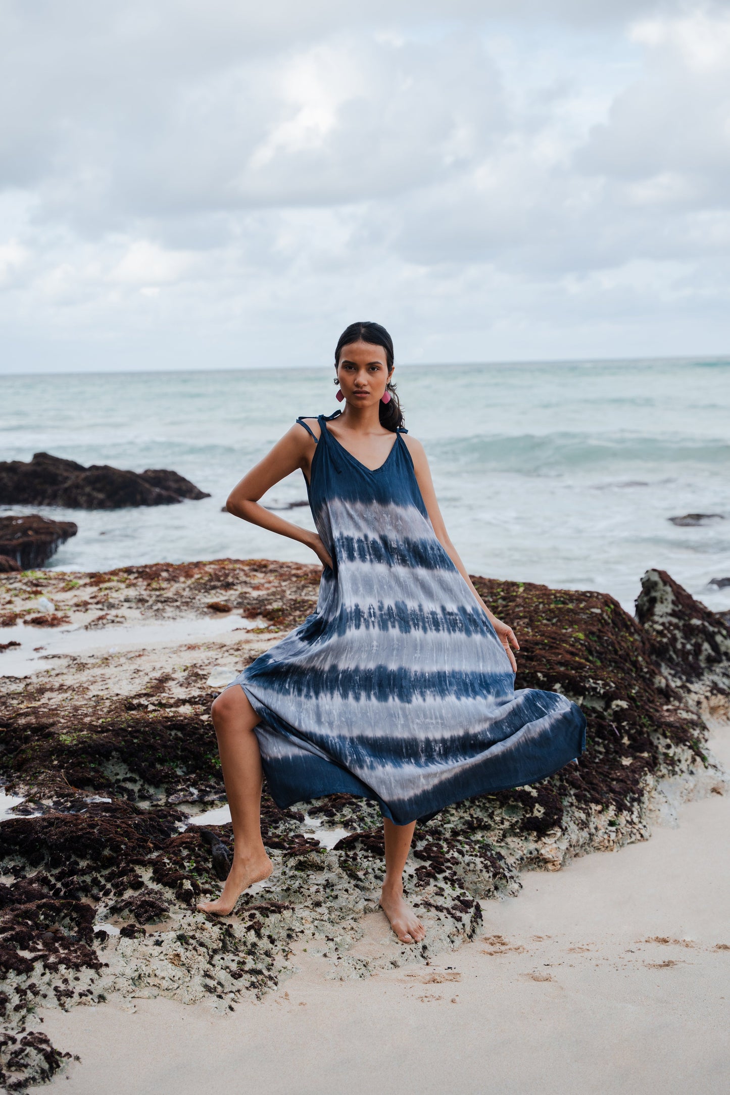 Stripey Dress - Monochrome
