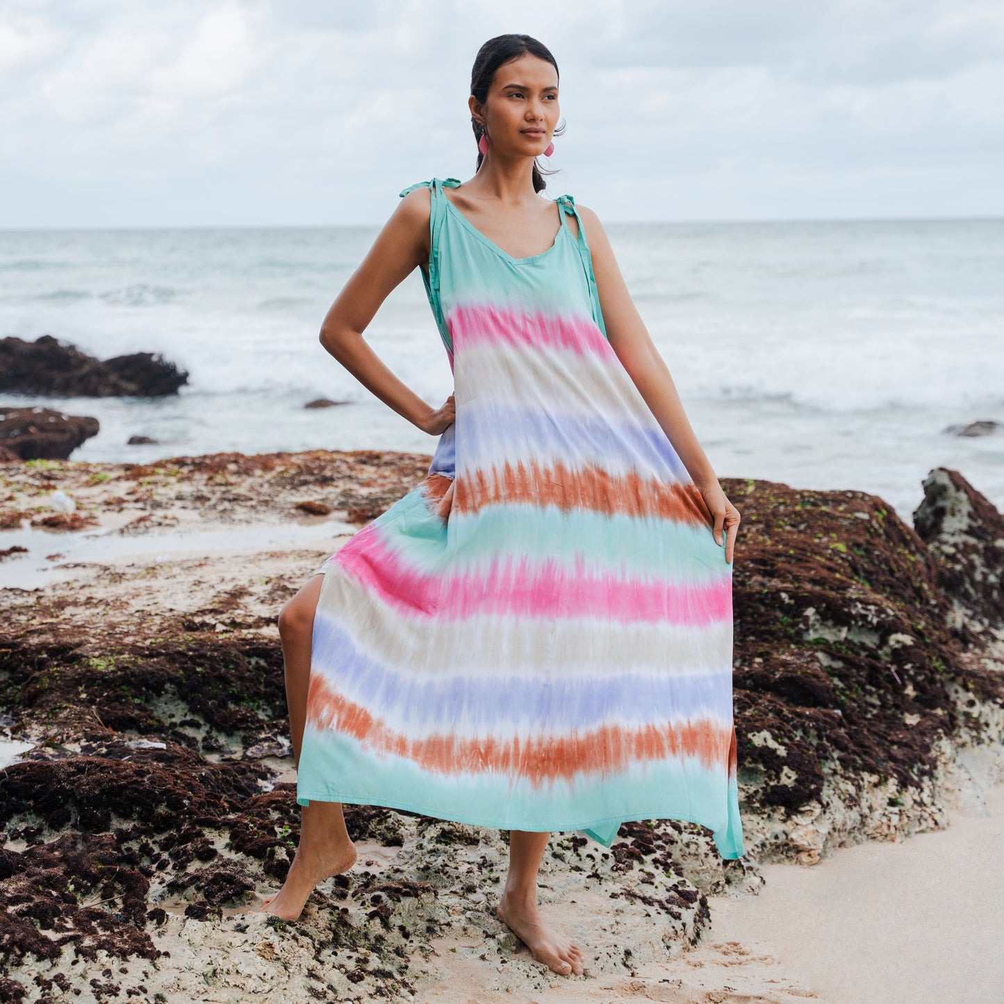 Stripey Dress - Rainbow