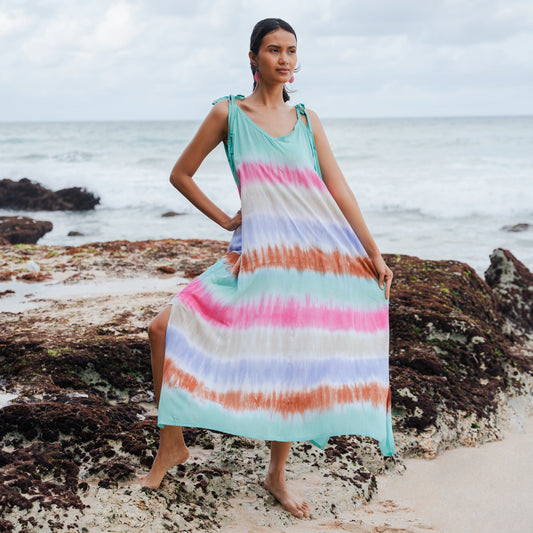 Stripey Dress - Rainbow