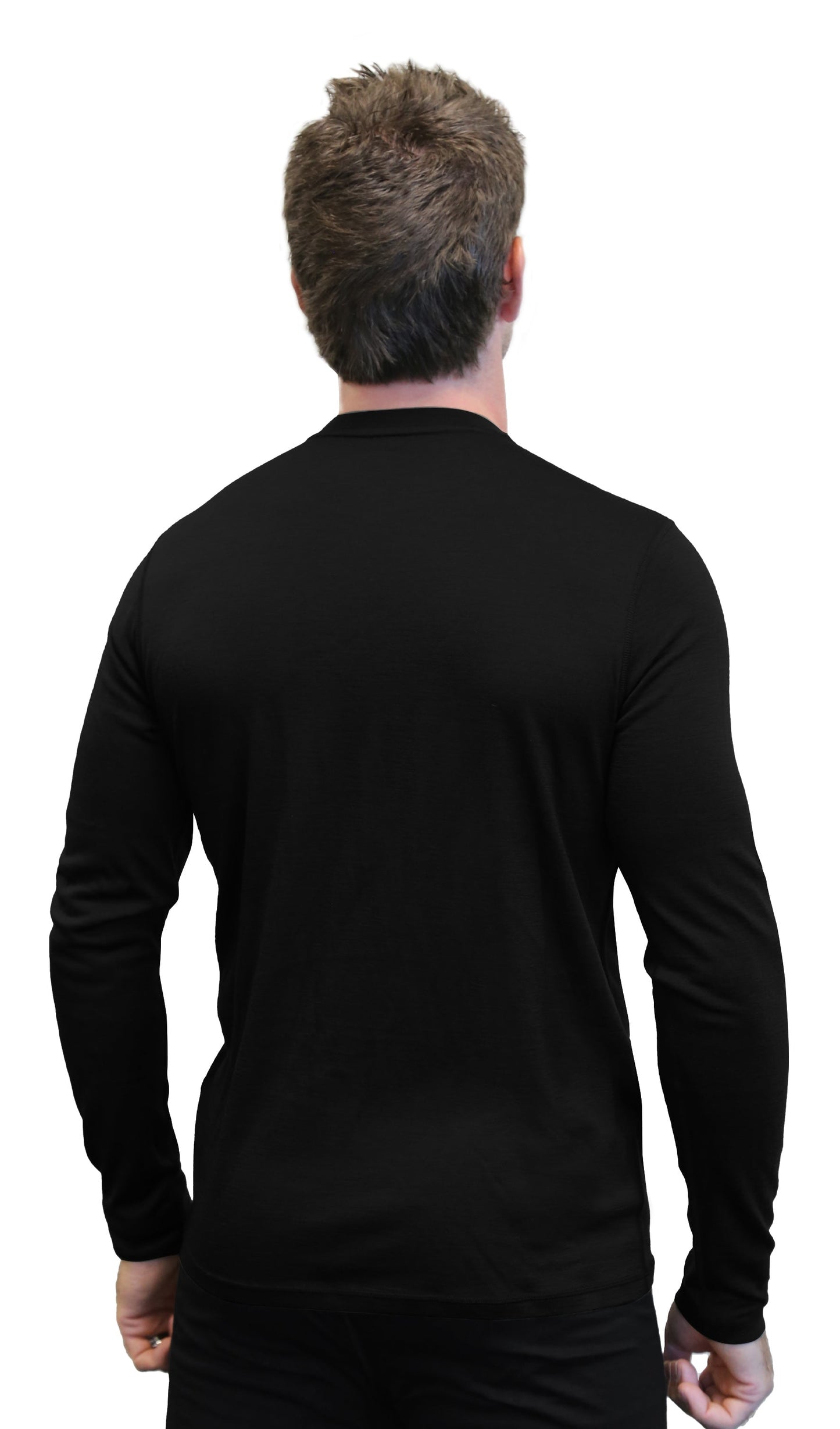 Men's 100% Merino Wool Long Sleeve Crew Neck Shirt 190 GSM - Velora