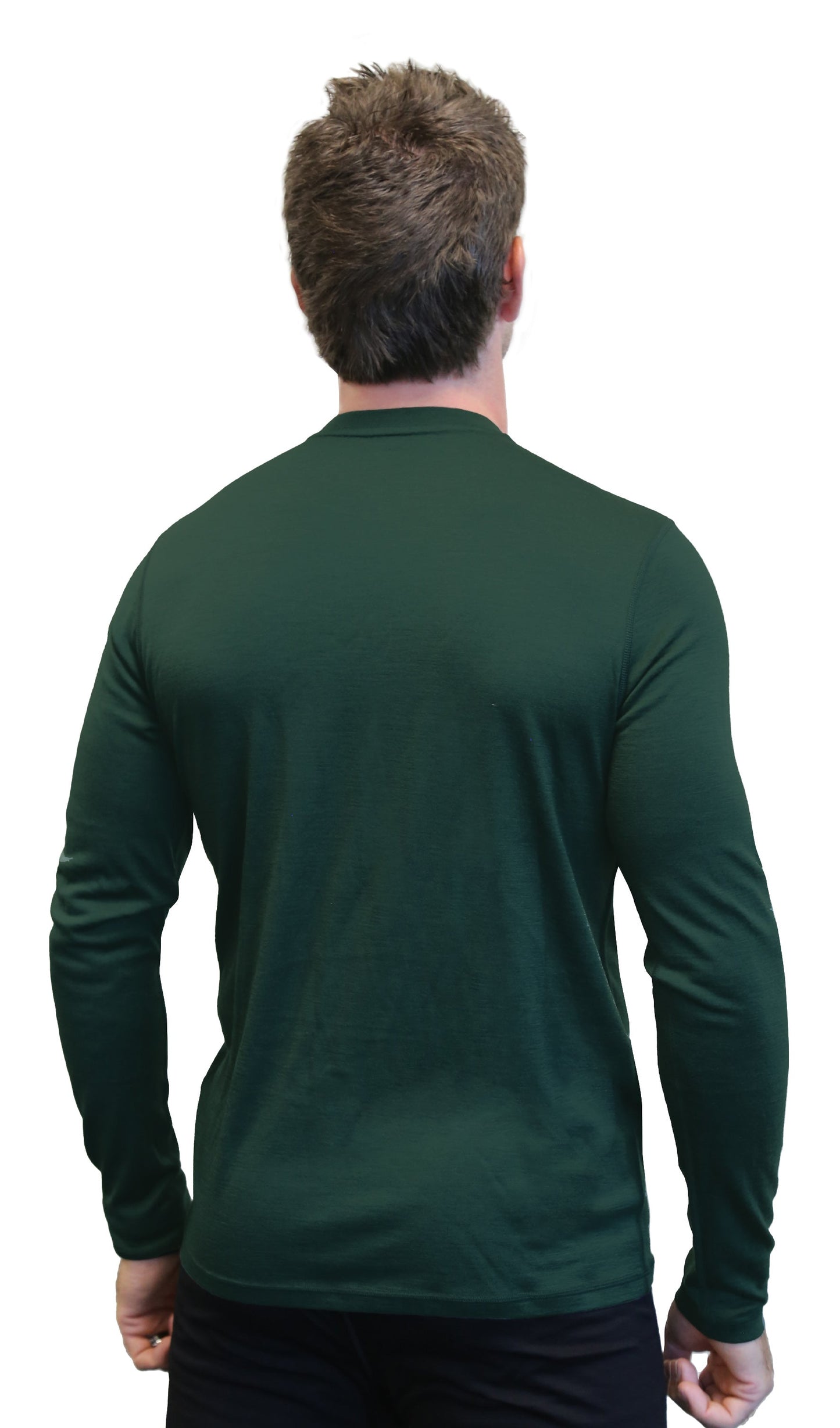 Men's 100% Merino Wool Long Sleeve Crew Neck Shirt 190 GSM - Velora