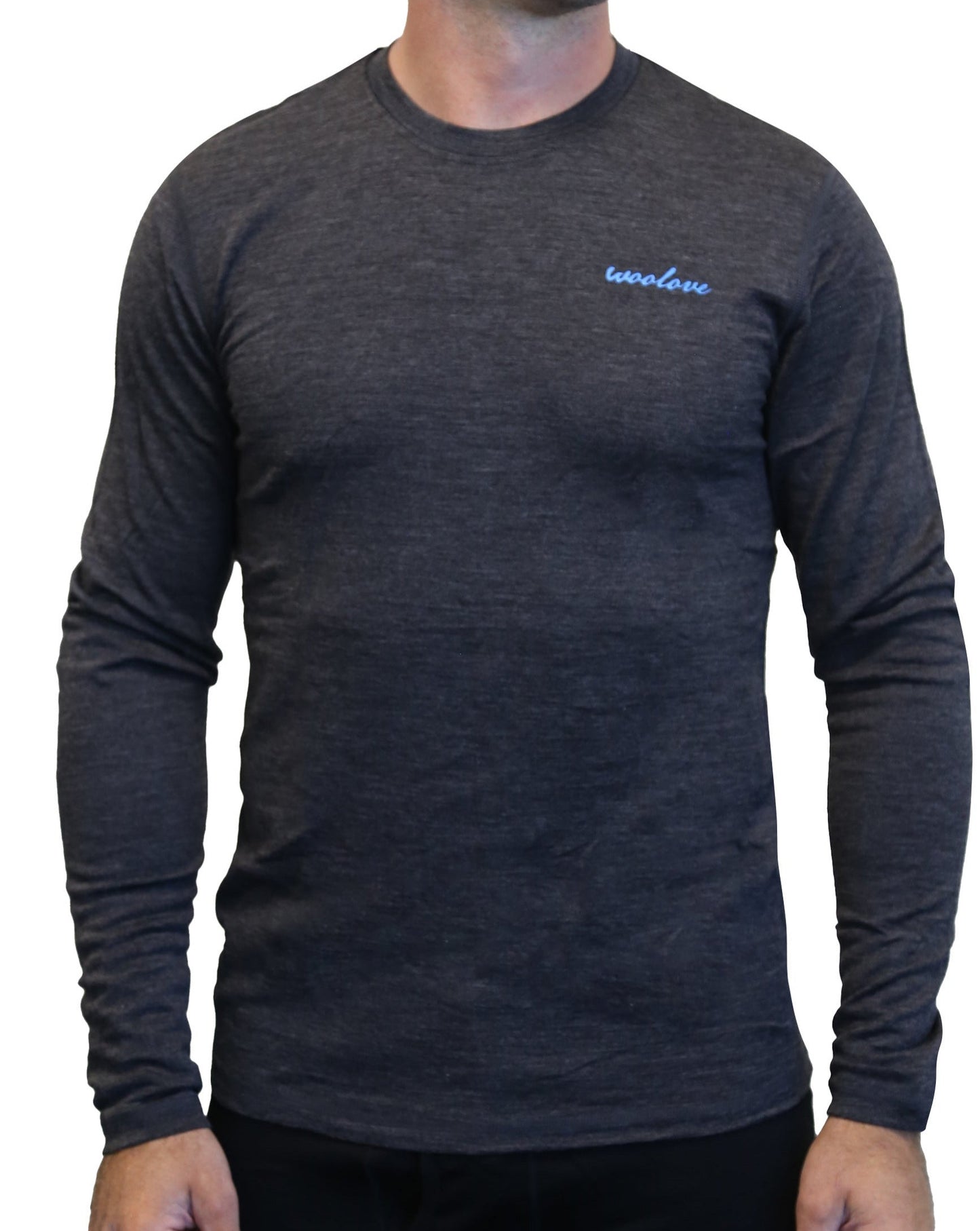 Men's 100% Merino Wool Long Sleeve Crew Neck Shirt 190 GSM - Velora