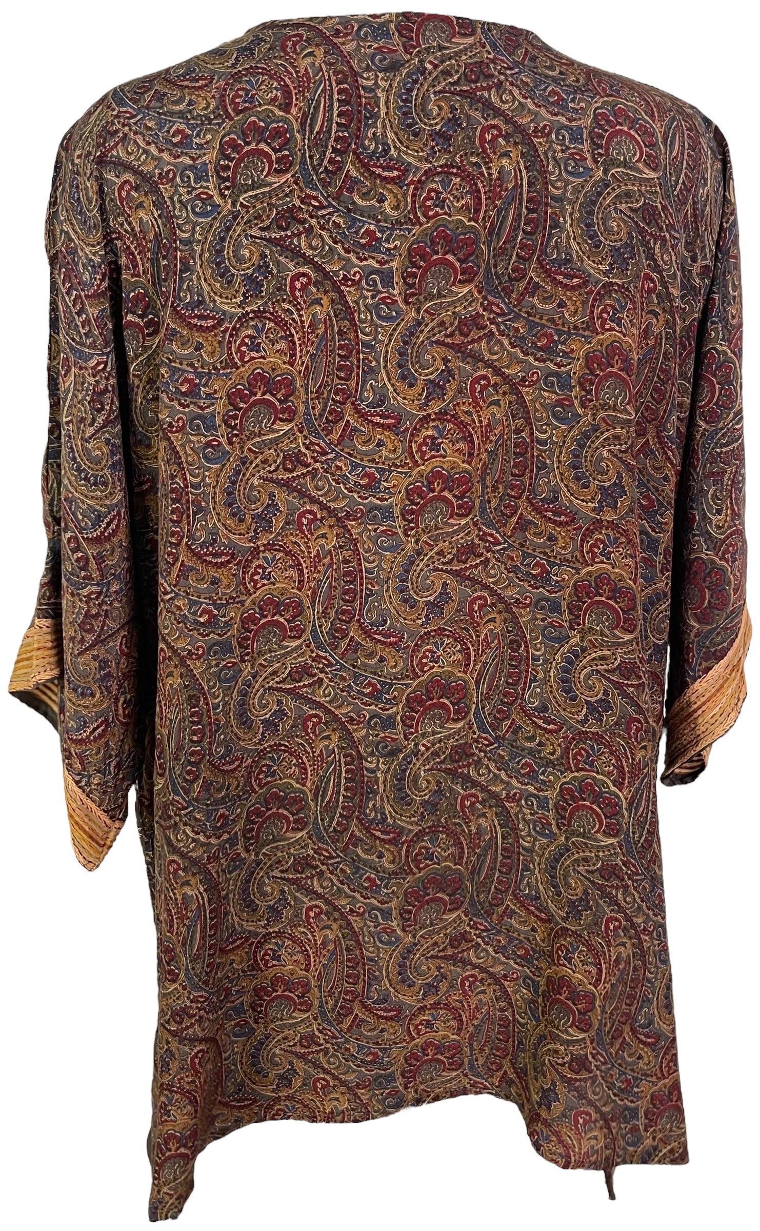 PRC6935 Avatar Pure Silk Long Tunic with Side Ties - Velora