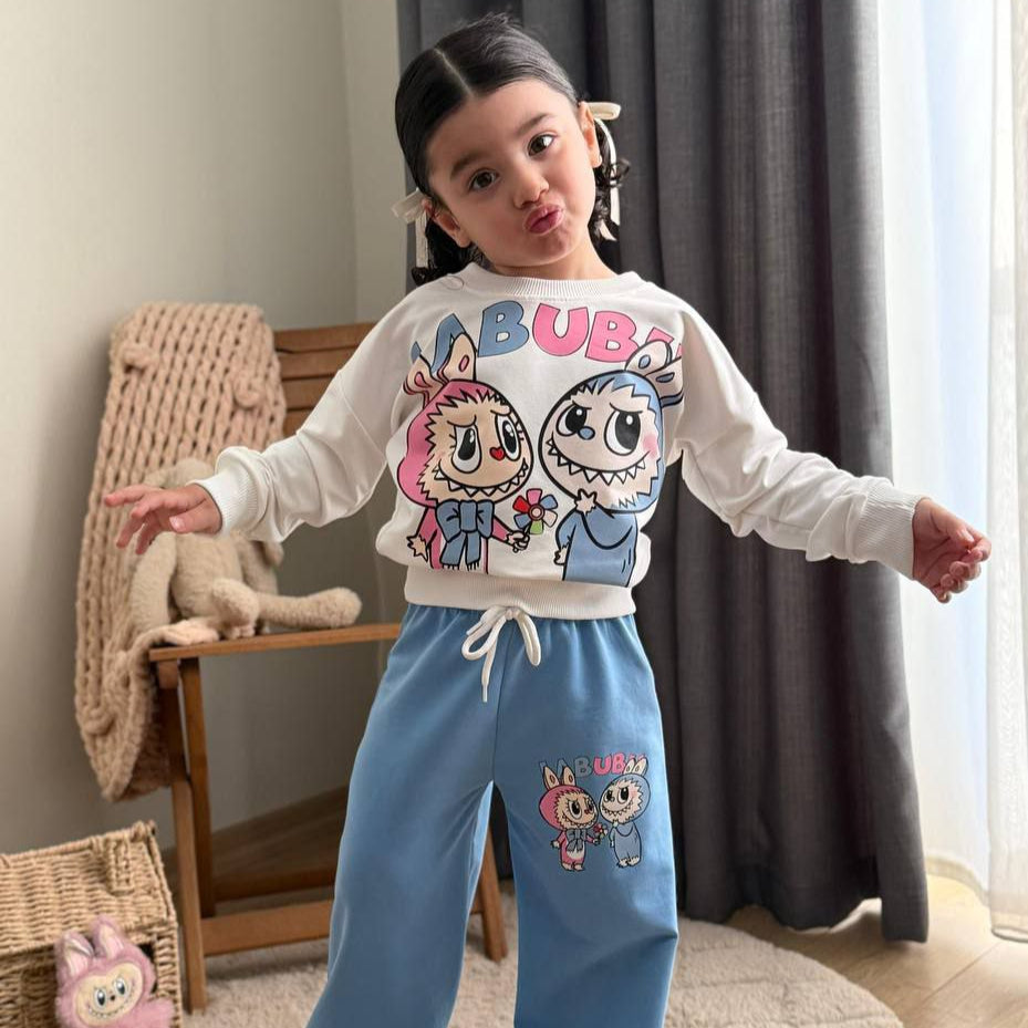 La-Bu-Bu Friends Girls Casual Set - Velora Luxury Fashion