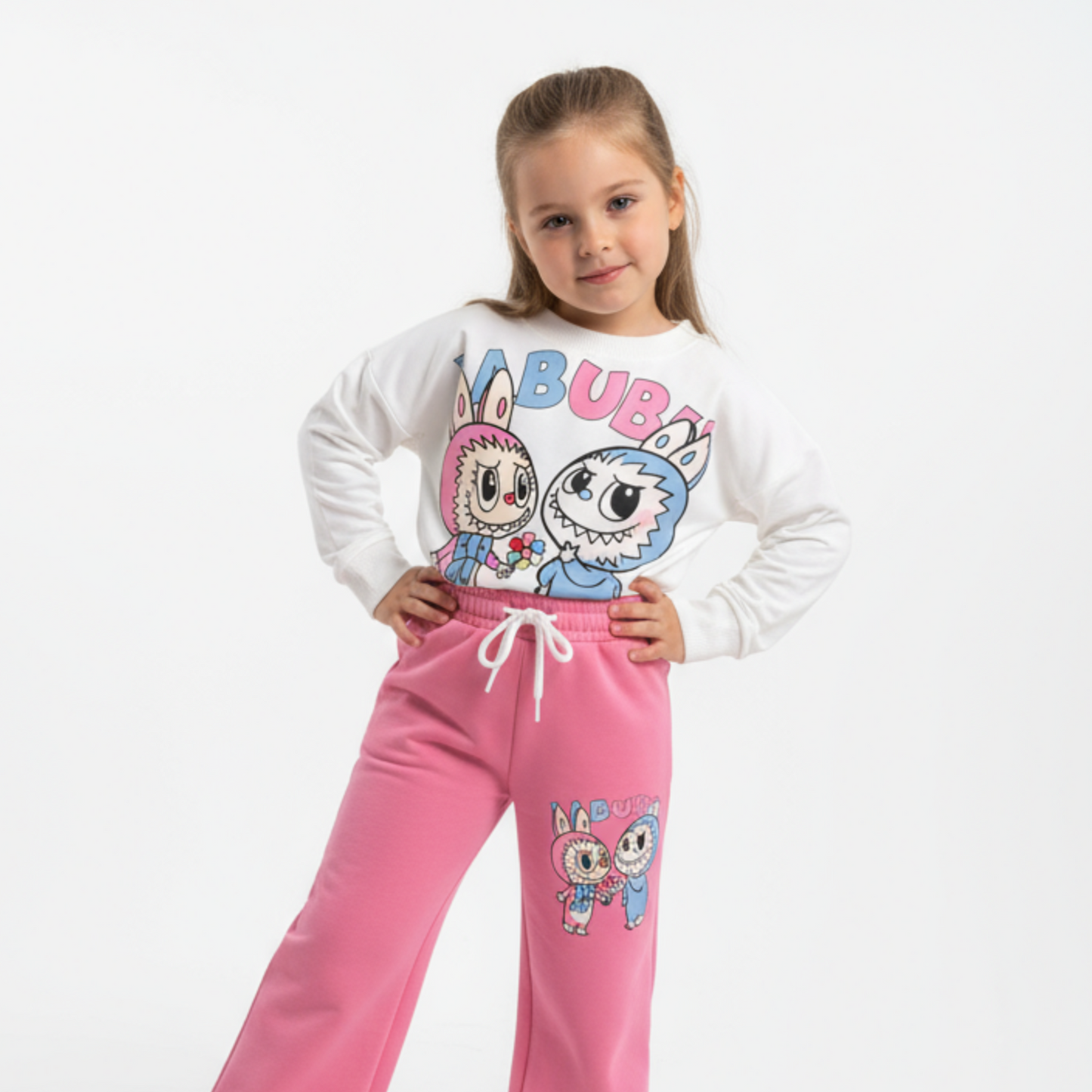 La-Bu-Bu Friends Girls Casual Set - Velora Luxury Fashion