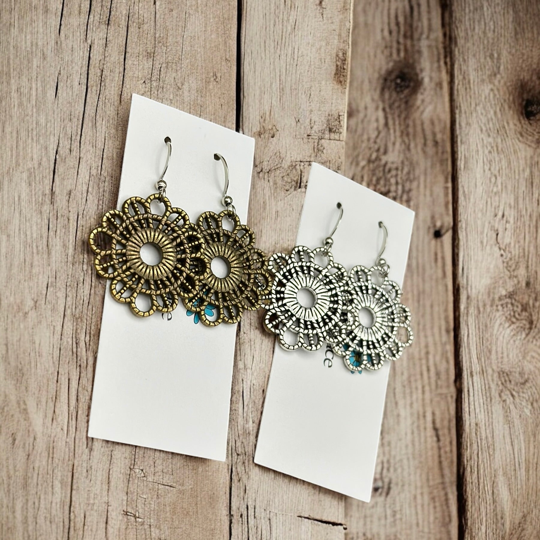 Lace Textured Earrings - Velora Luxury Fashion