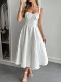 Lace-Up Sleeveless Midi Dress - Velora Luxury Fashion
