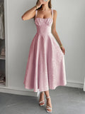 Lace-Up Sleeveless Midi Dress - Velora Luxury Fashion
