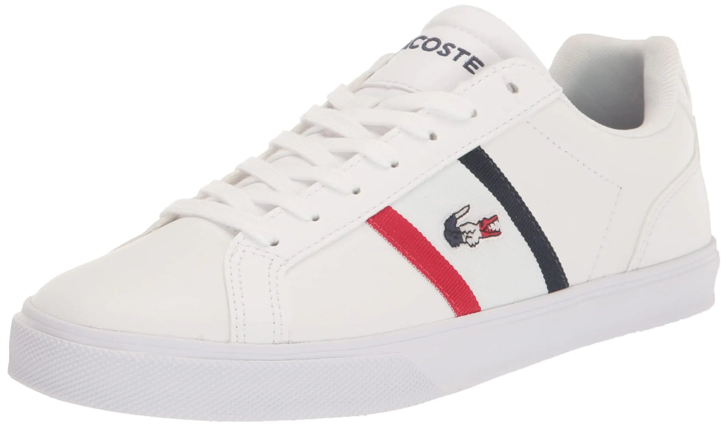 Lacoste Lerond Sneaker 45CMA0055-407-10 White/Navy/Red - Velora Luxury Fashion