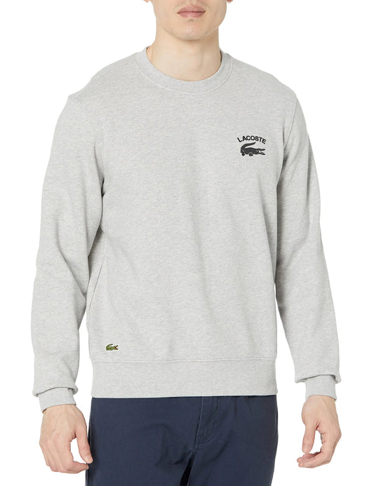 Lacoste Mens Classic Fit Long Sleeve French Terry Sweatshirt SH9659-CCA-S - Velora Luxury Fashion