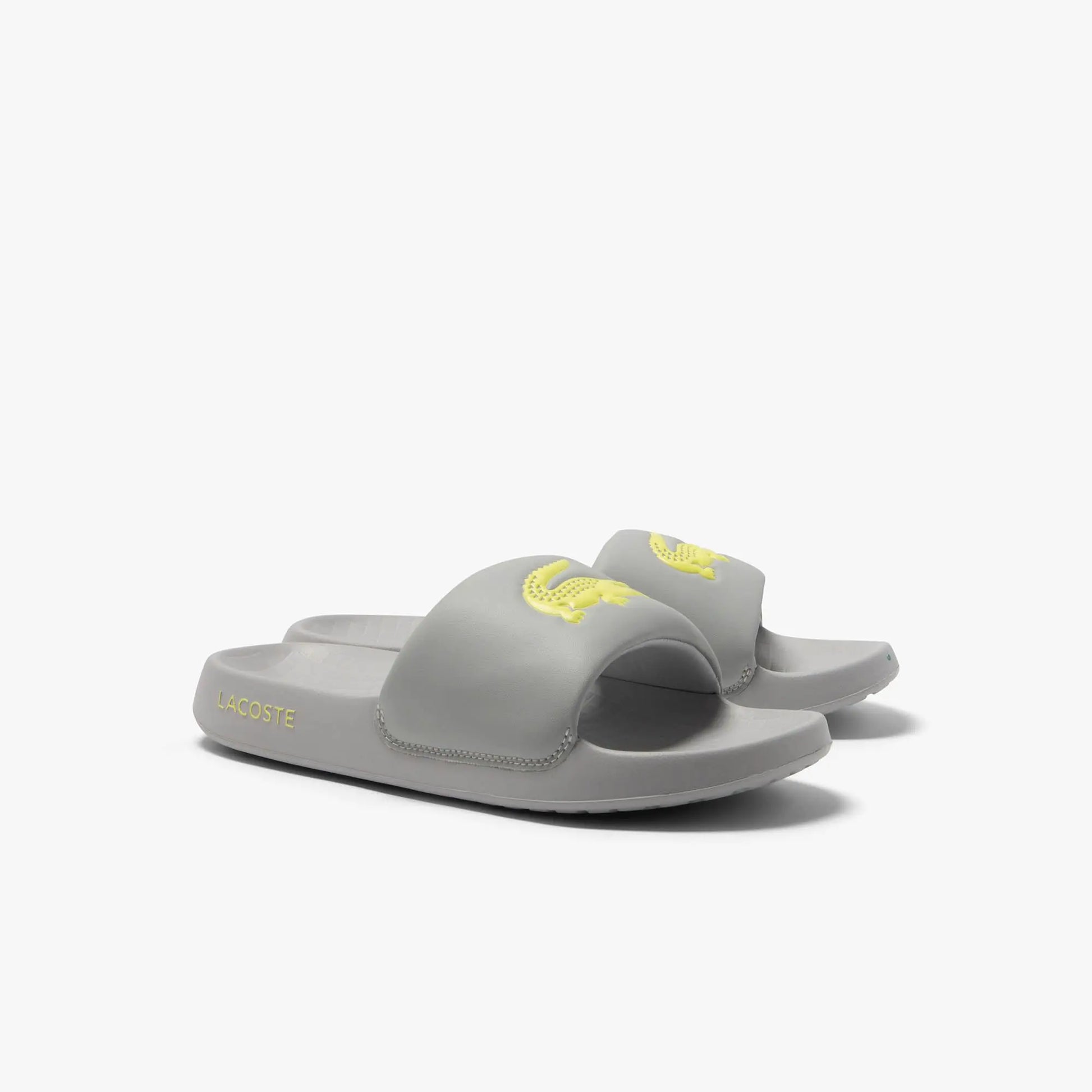Lacoste Mens Serve Slide 1.0 Lt Gry/Lt Grn 13 - Velora Luxury Fashion