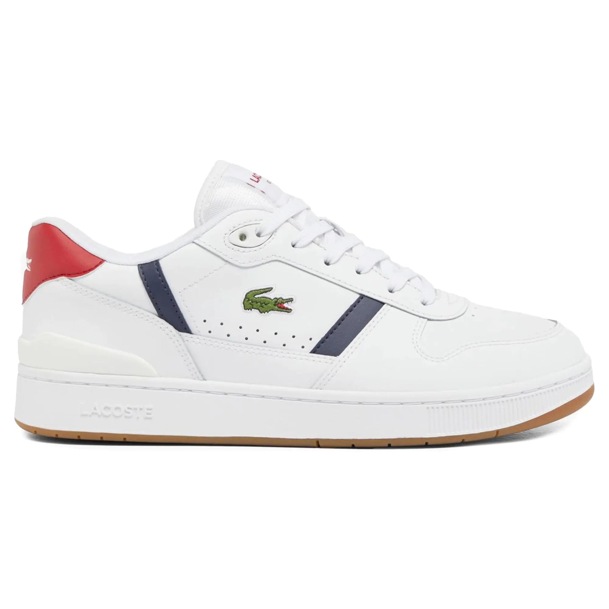 Lacoste Mens T-Clip Set Sneaker WHT/NVY/RED 10.5 - Velora Luxury Fashion