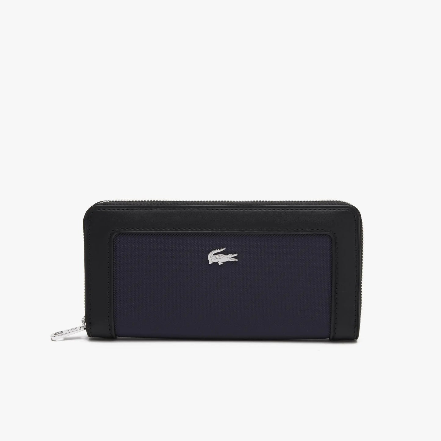 Lacoste Womens Large Nilly RFID Protect Zipped Billfold Wallet Dark Sapphires/Black One Size - Velora Luxury Fashion