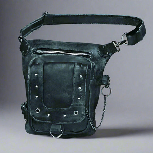 Ladies Leather Thigh Bag | Crossbody Bag - Velora Luxury Fashion