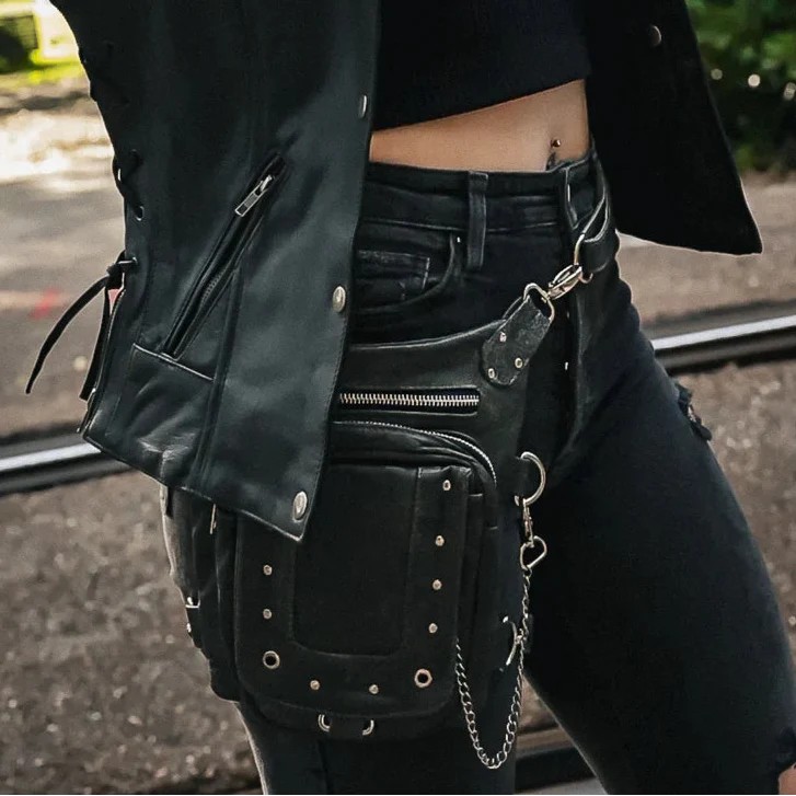 Ladies Leather Thigh Bag | Crossbody Bag - Velora Luxury Fashion