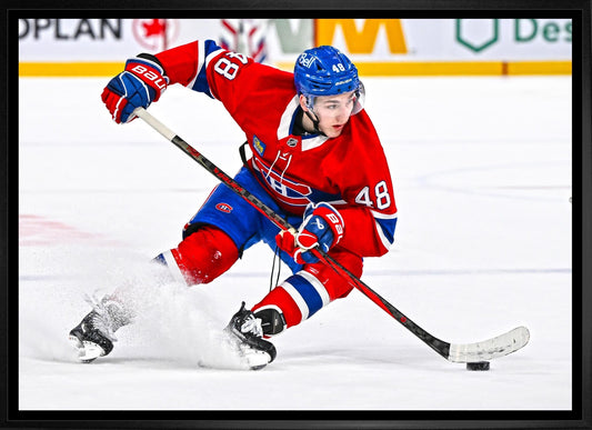 Lane Hutson 20x29 Framed Canvas Montreal Canadiens - Velora Luxury Fashion