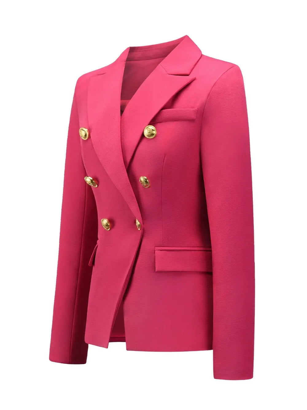 Lapel Collar Long Sleeve Blazer - Velora Luxury Fashion