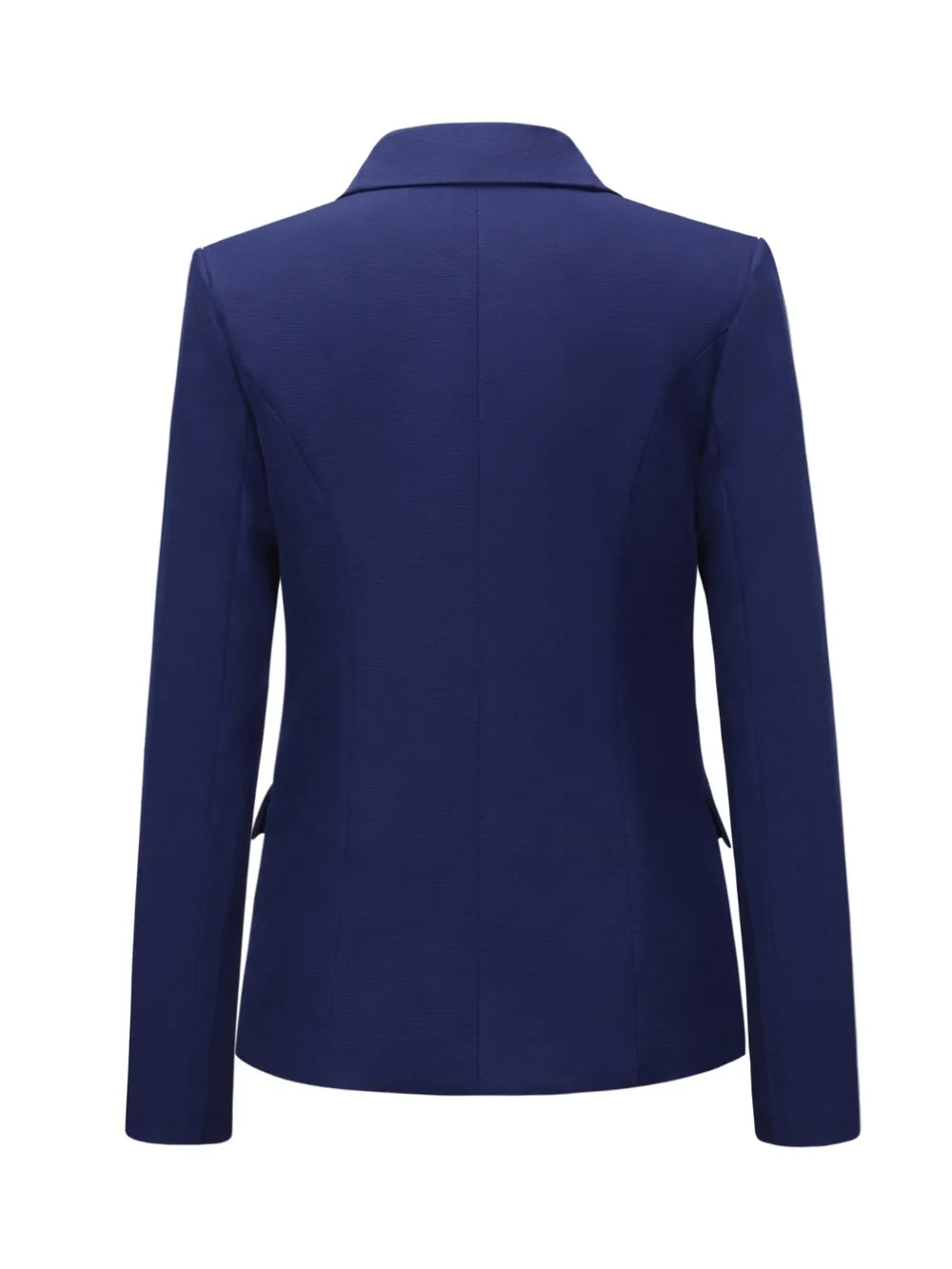 Lapel Collar Long Sleeve Blazer - Velora Luxury Fashion