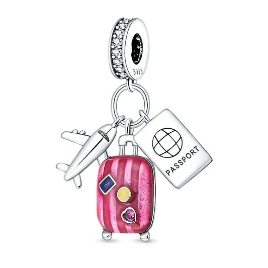 Lavender Dreams Sterling Silver Travel Charm - Velora Luxury Fashion