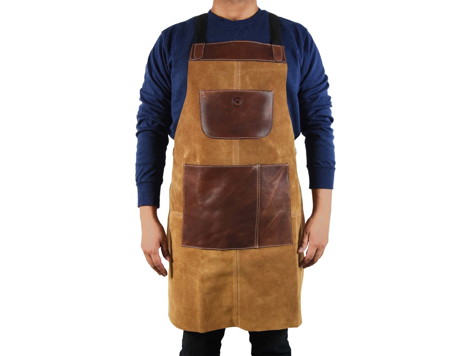 Leather Suede Apron - ( AP - 18 ) - Velora Luxury Fashion