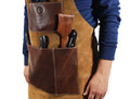 Leather Suede Apron - ( AP - 18 ) - Velora Luxury Fashion