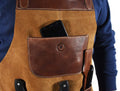 Leather Suede Apron - ( AP - 18 ) - Velora Luxury Fashion