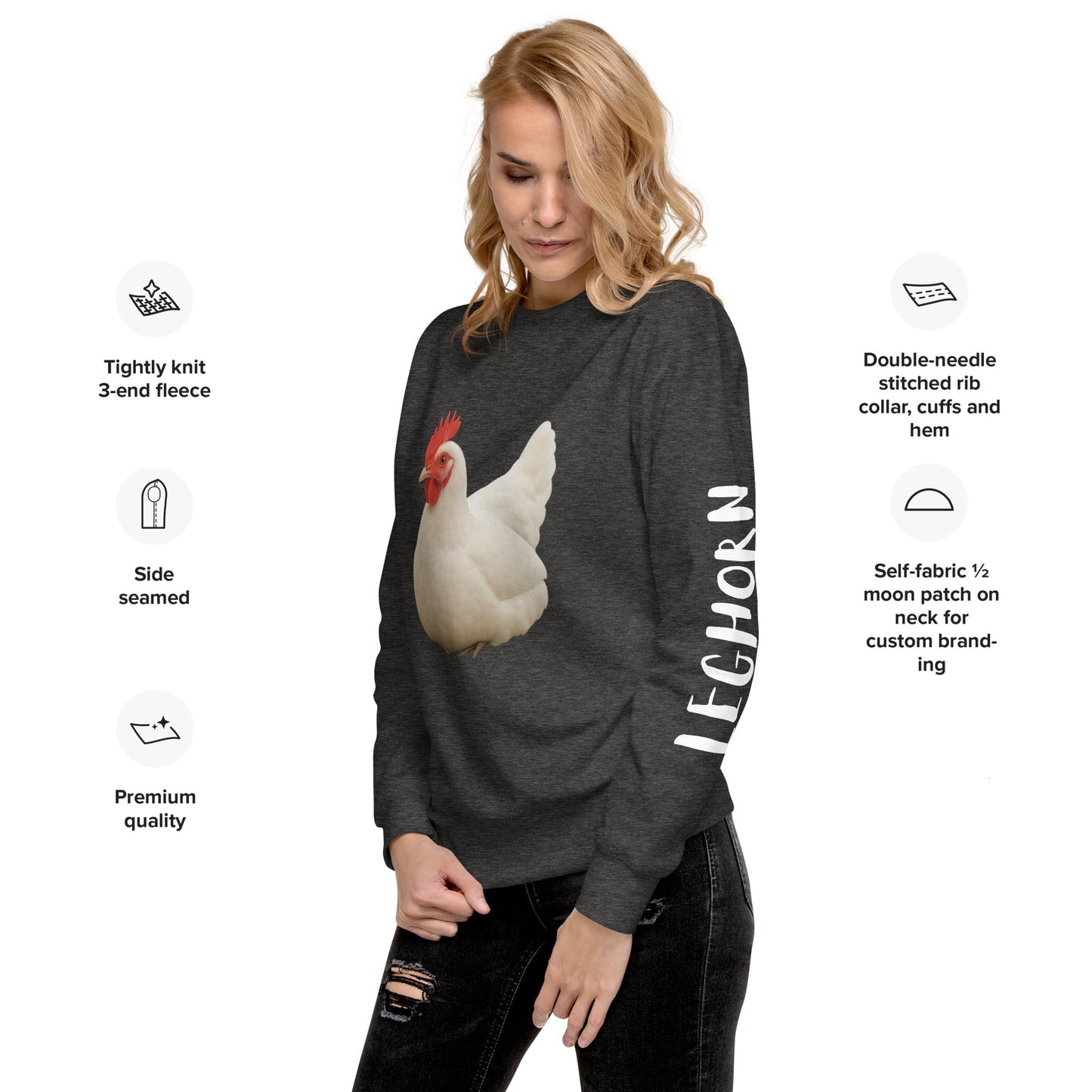 Leghorn Unisex Premium Sweatshirt - Velora Luxury Fashion