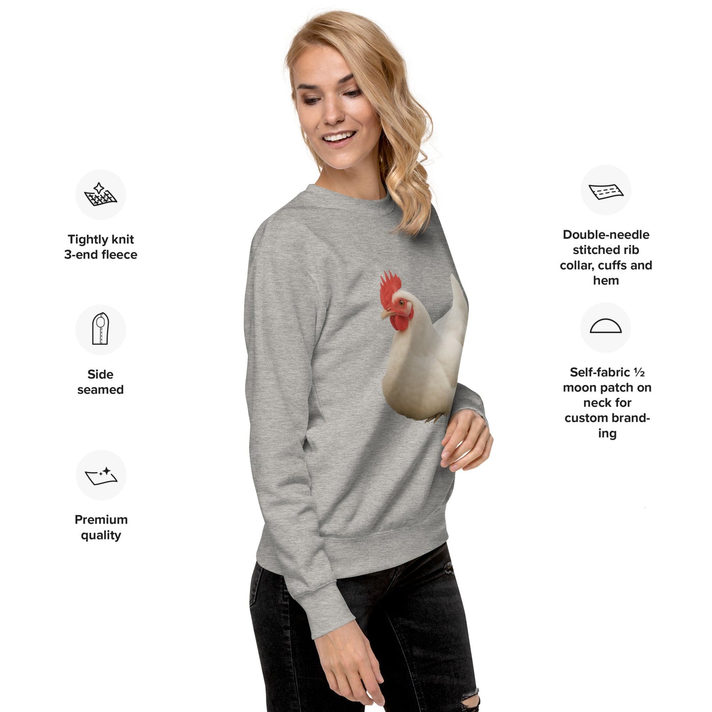 Leghorn Unisex Premium Sweatshirt - Velora Luxury Fashion