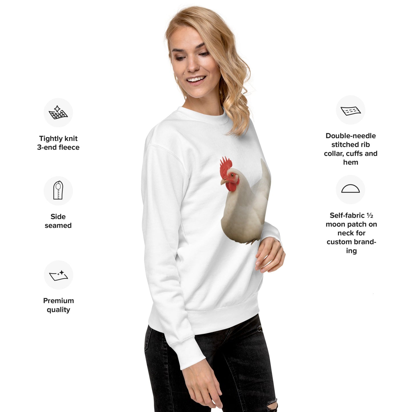 Leghorn Unisex Premium Sweatshirt - Velora Luxury Fashion