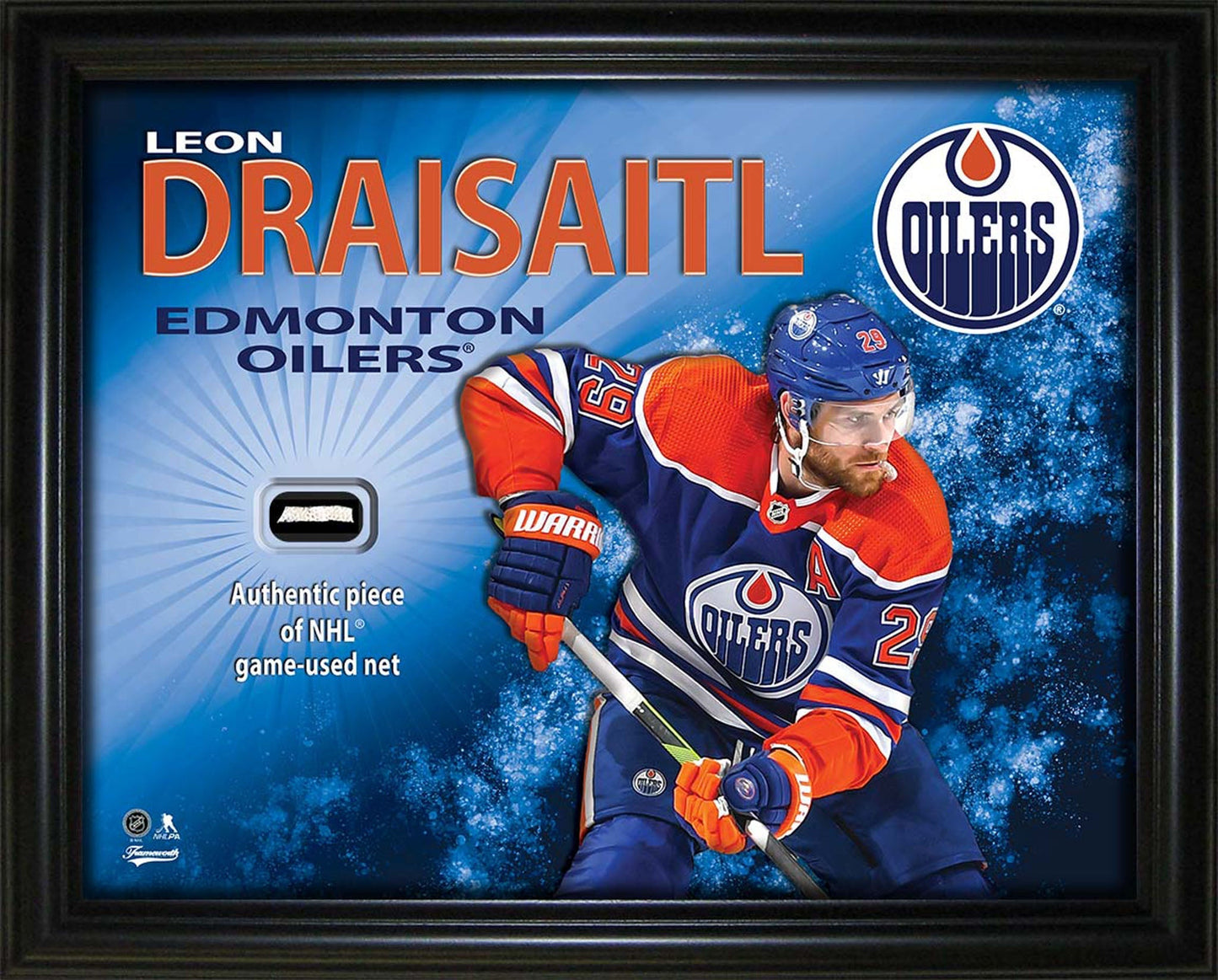 Leon Draisaitl 16x20 PhotoGlass Frame with Authentic NHL Game-Used Net – Edmonton Oilers - Velora Luxury Fashion