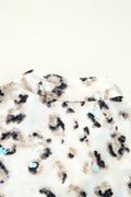 Leopard Print Buttoned Front 3/4 Sleeve Tiered Ruffled Hem Dress - Velora Luxury Fashion