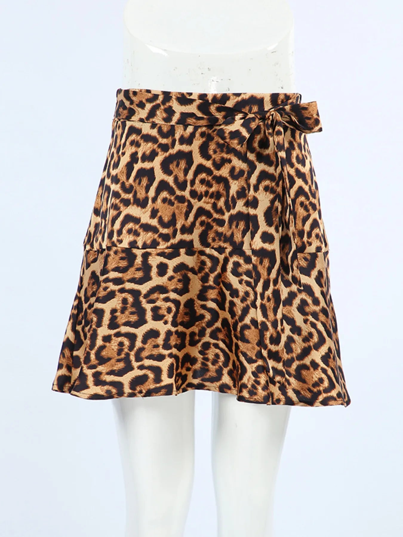 Leopard Print Mini Skirt - Velora Luxury Fashion
