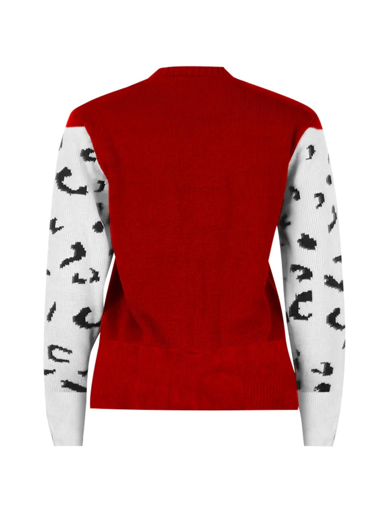 Leopard Round Neck Sweater - Velora Luxury Fashion