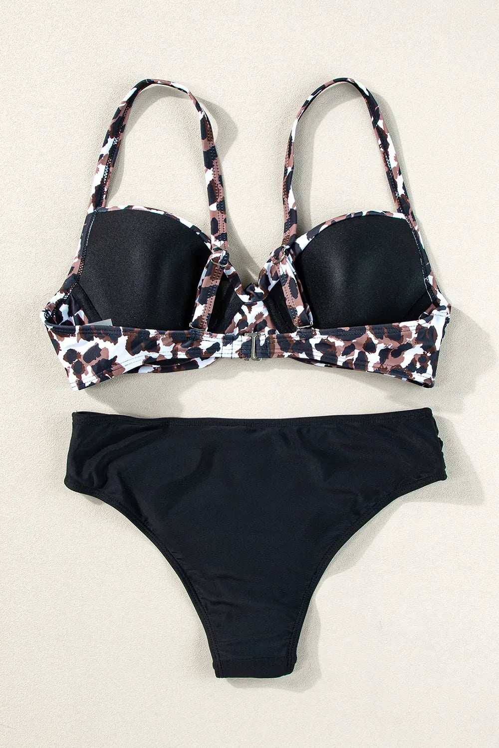 Leopard Sweetheart Neck Bikini Set - Velora Luxury Fashion
