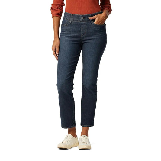 Levi Strauss Signature Gold Womens Totally Shaping Ultimate Pull-on Ankle Straight Jeans (Also Available in Plus) Blue Rhythm 8 Short - Velora Luxury Fashion