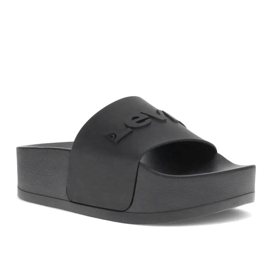 Levi's Women's Black Slide Sandals Size 9 - Velora Luxury Fashion