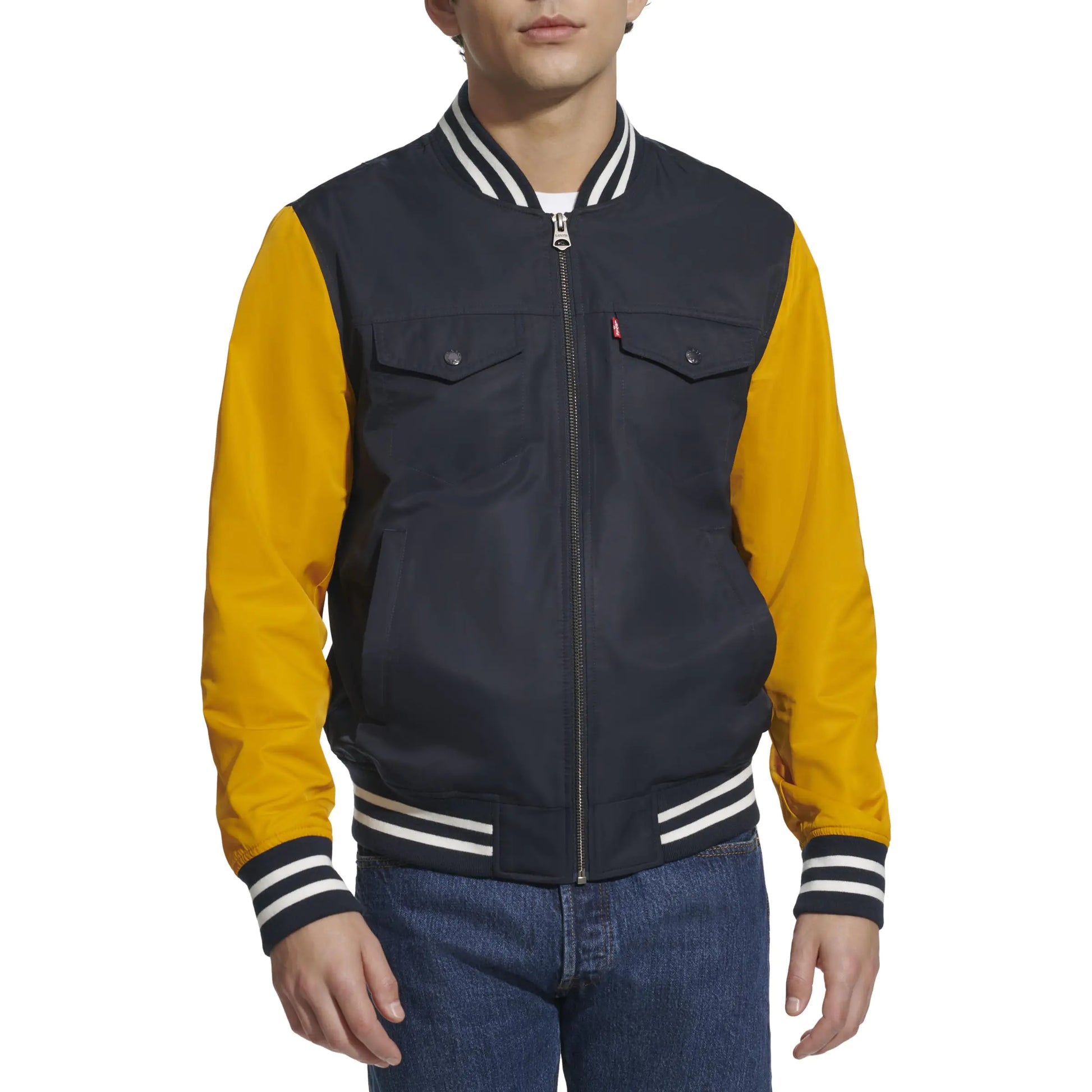 Levis Men's Colorblock Varsity Bomber Jacket XXL - Velora Luxury Fashion