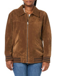 Levis Mens Faux Suede Varsity Bomber Jacket New Cognac - Velora Luxury Fashion