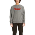 Levis Mens Heather Gray Fleece Crewneck - Velora Luxury Fashion