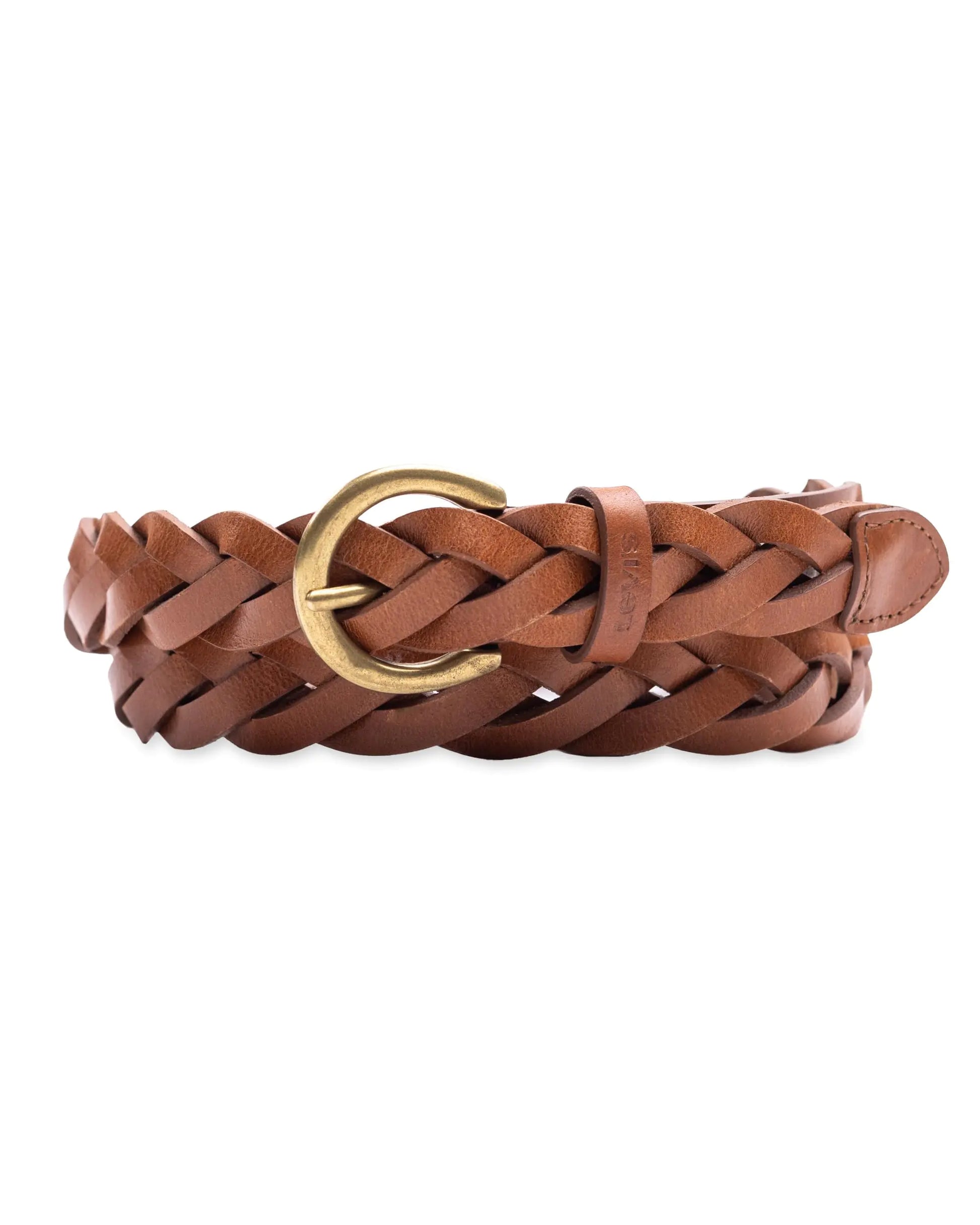 Levis Womens Fully Adjustable Casual Skinny Belt for Jeans Trousers and Dresses Tan Braid Medium - Velora Luxury Fashion