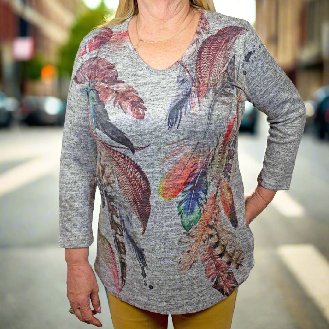 Liberty Wear Women's Quail Long Sleeve Shirt - Velora Luxury Fashion