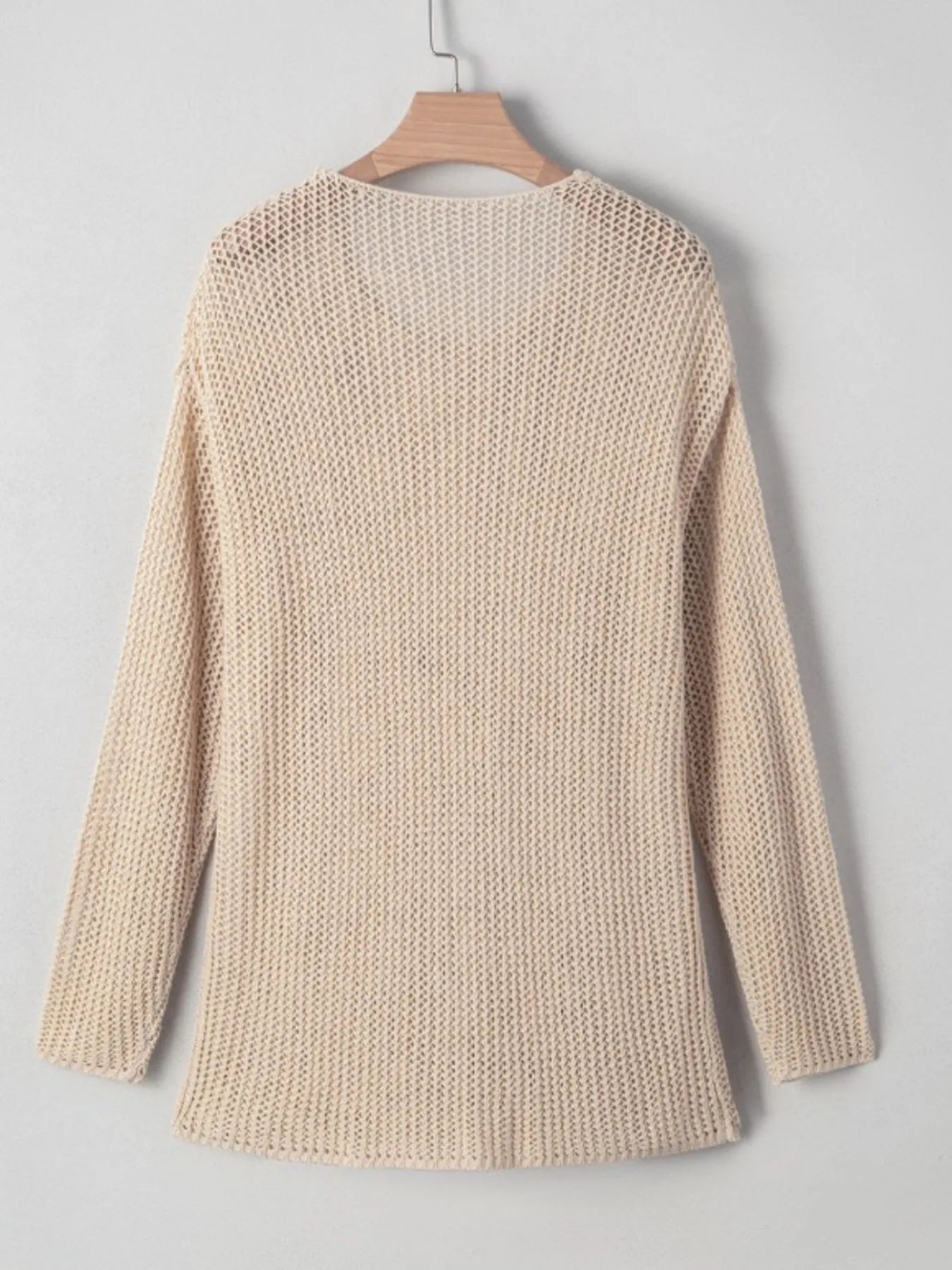 Lightweight Openwork Knit Cover Up - Velora Luxury Fashion