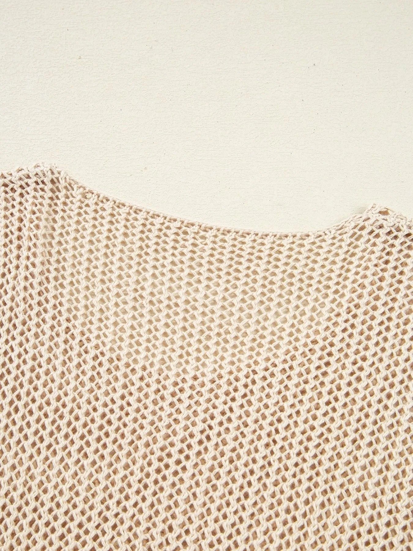 Lightweight Openwork Knit Cover Up - Velora Luxury Fashion