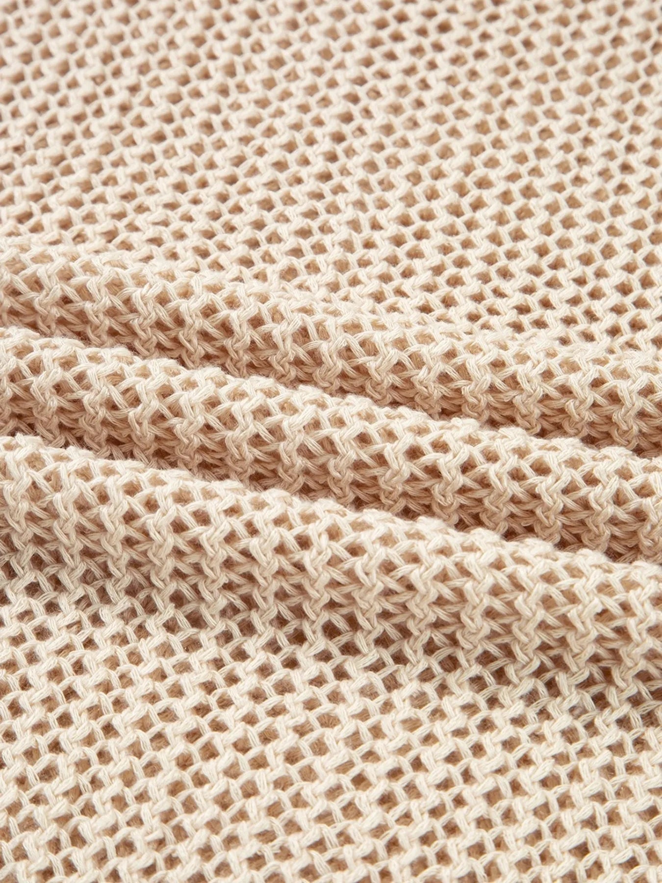 Lightweight Openwork Knit Cover Up - Velora Luxury Fashion