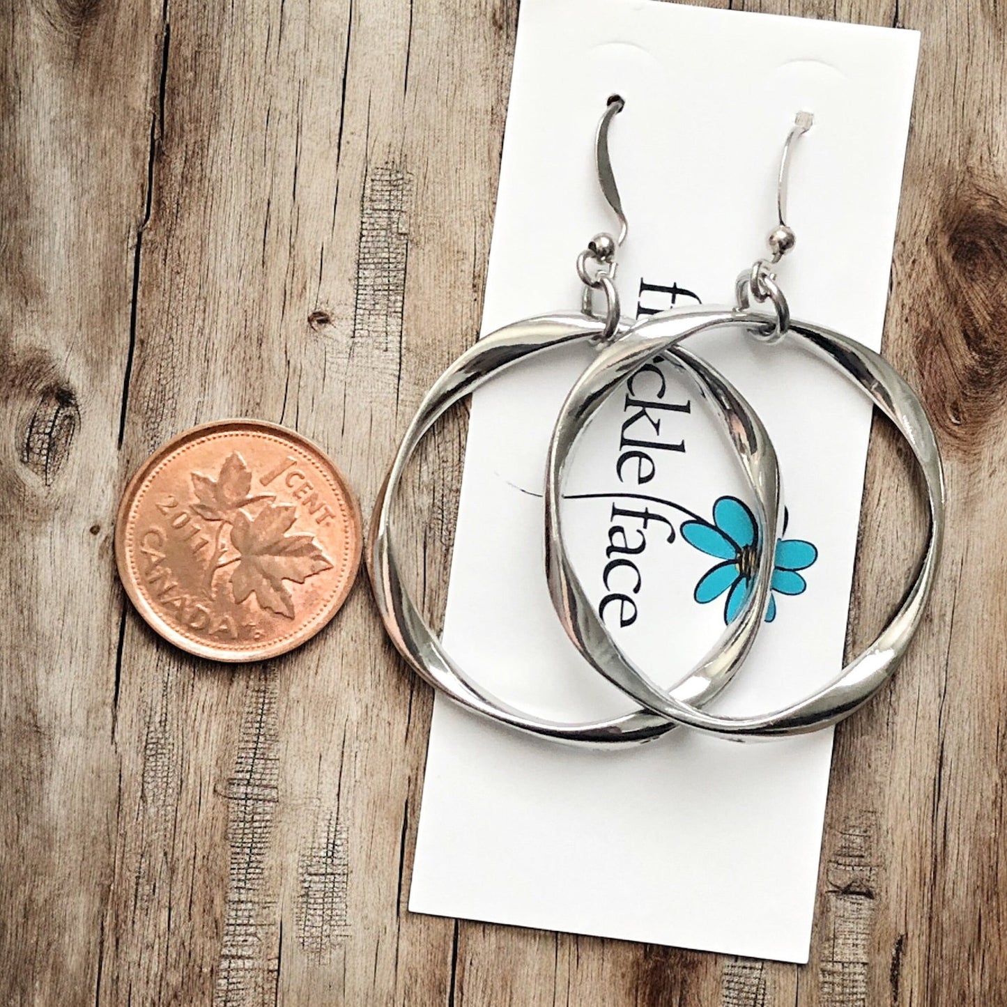 Lightweight Twisted Hoop Earrings – Non-Tarnish Rhodium Plated - Velora Luxury Fashion