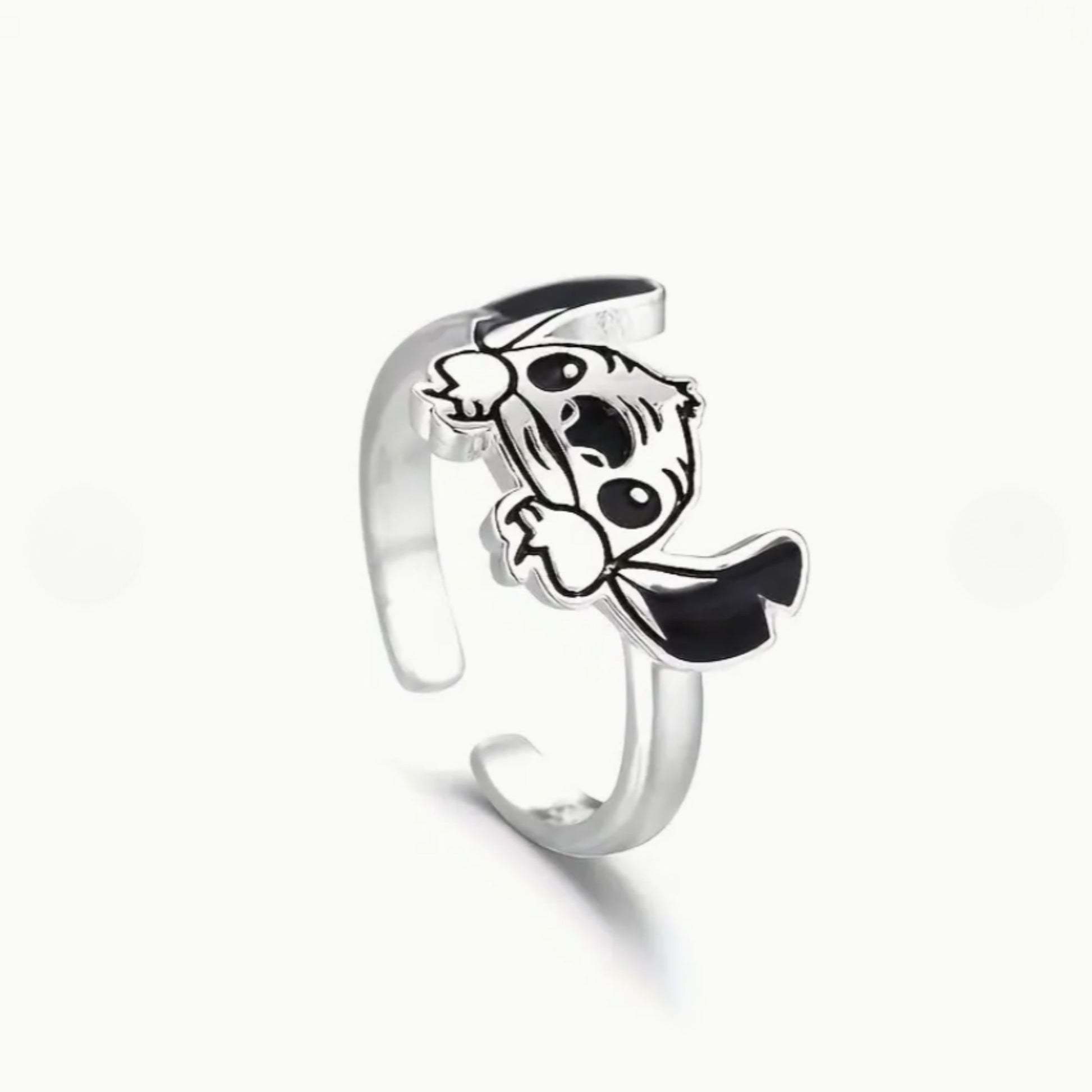 Lilo & Stitch | Silver Stitch Ring - Velora Luxury Fashion