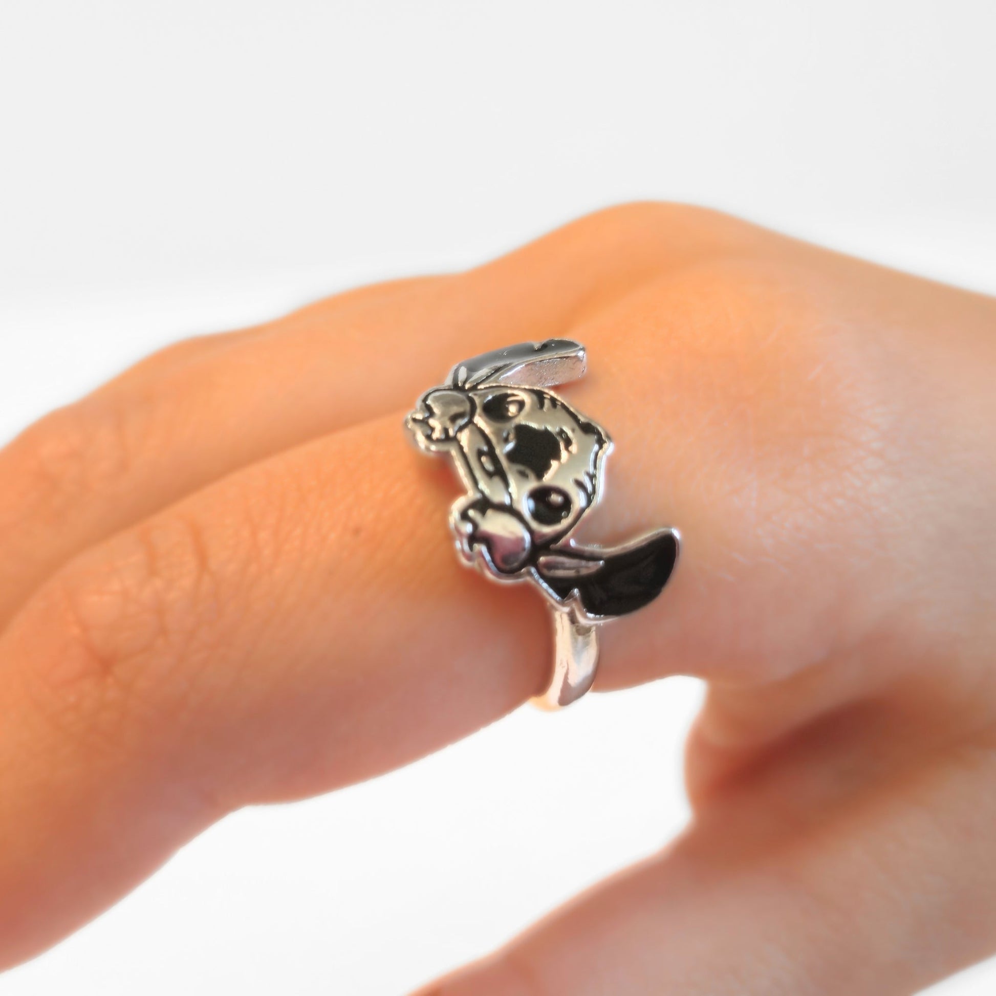 Lilo & Stitch | Silver Stitch Ring - Velora Luxury Fashion