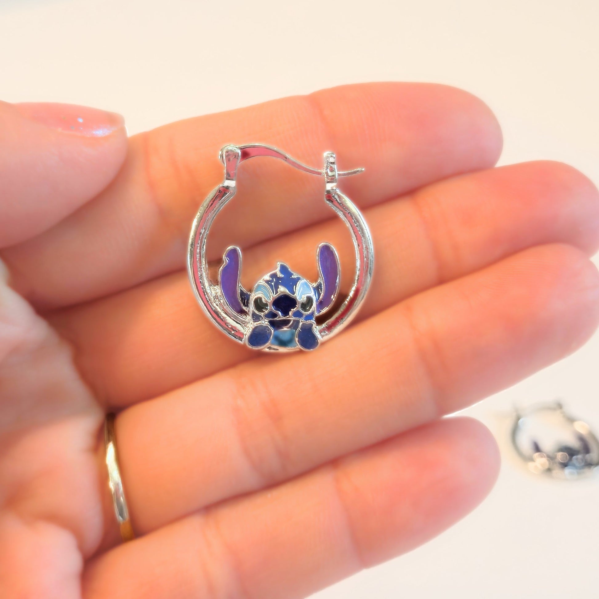 Lilo & Stitch | Silver Stitch Earrings - Velora