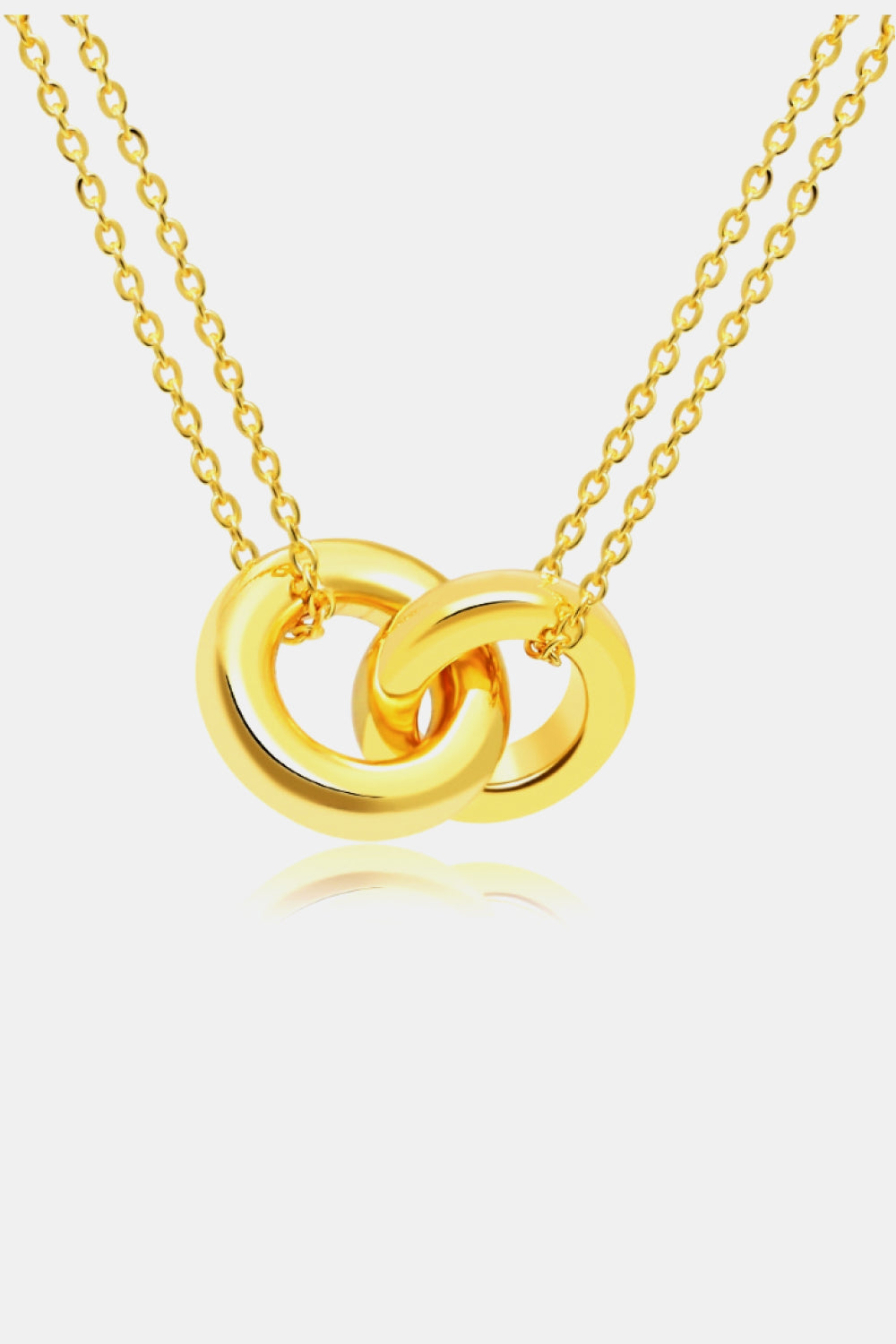 Linked Ring Pendant Chain Necklace - Velora Luxury Fashion